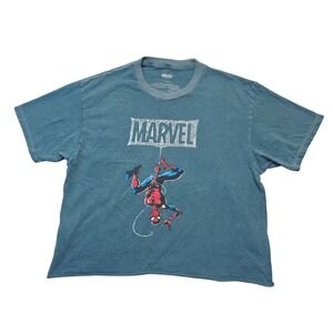 Marvel‎ Spider-Man Graphic T-Shirt Kids Size L/G Blue Comic Book Hero